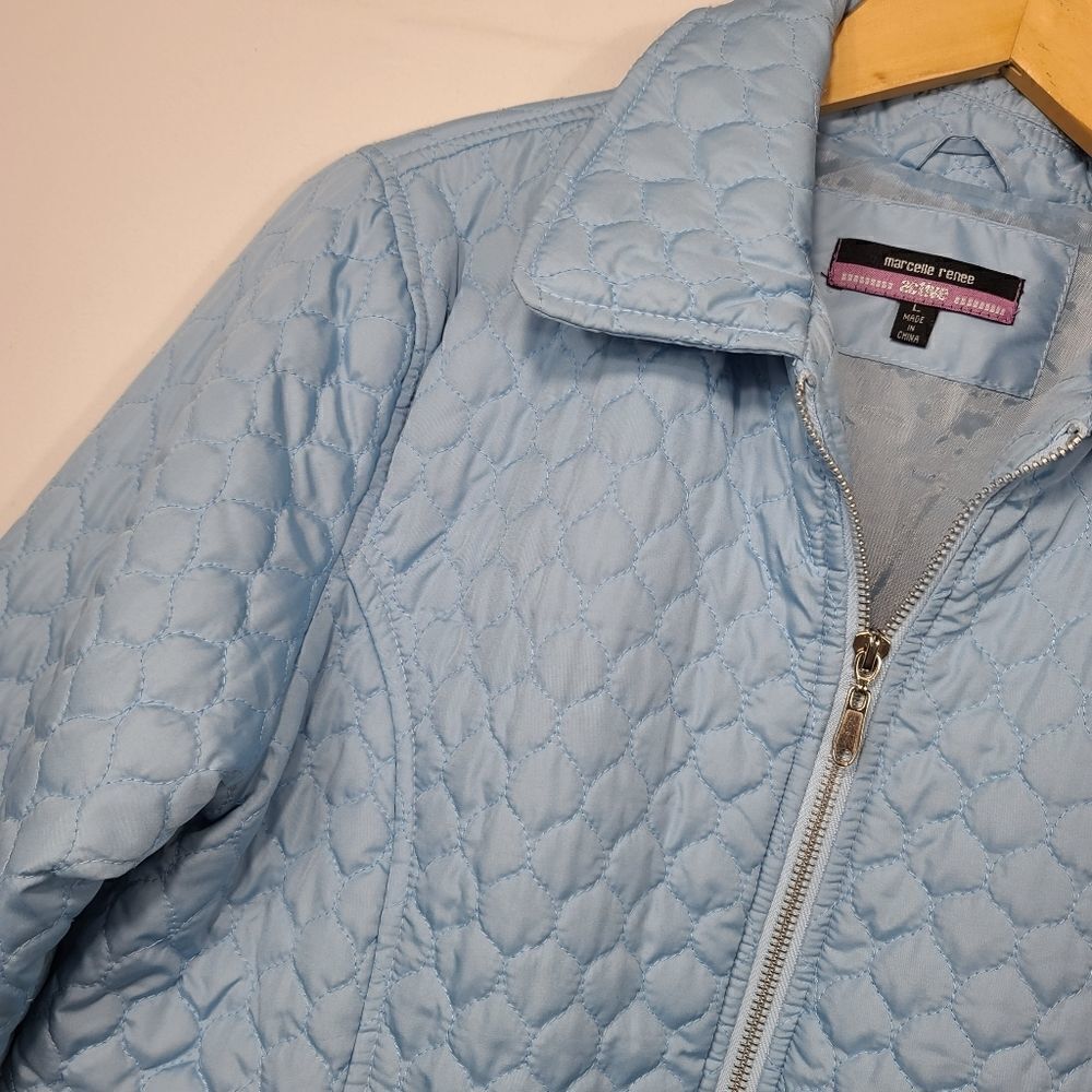 MARCELLE RENEE ACTIVE Baby Blue Puffer Jacket - Picture 6 of 10